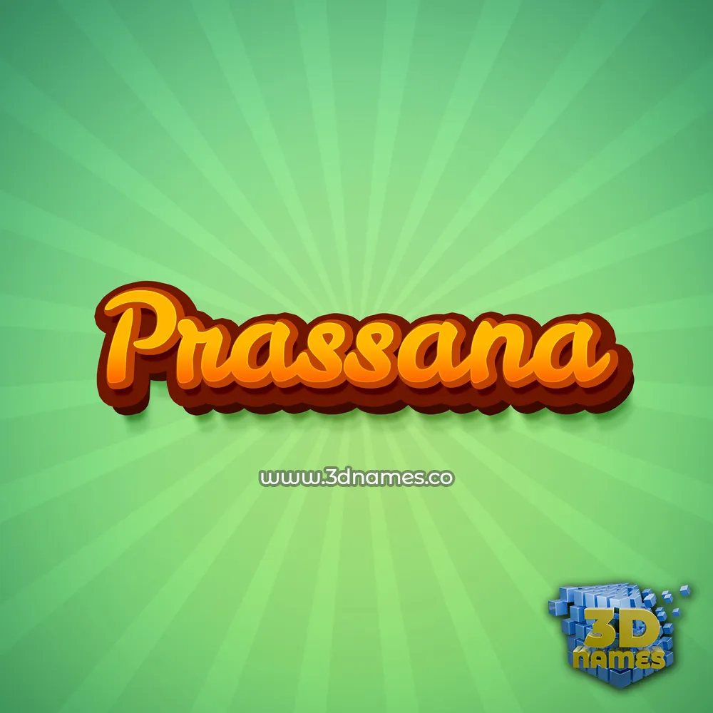 prassana in Green Rays style - 3D name wallpaper