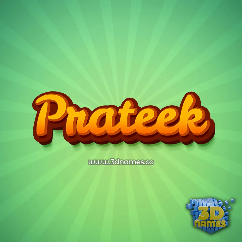 prateek in Green Rays style - 3D name wallpaper