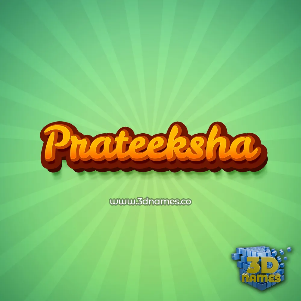 prateeksha in Green Rays style - 3D name wallpaper