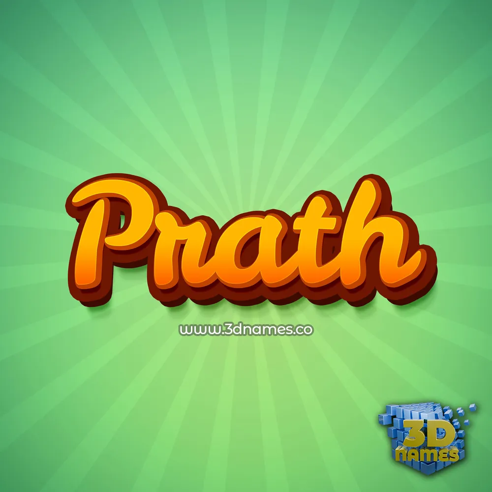 prath in Green Rays style - 3D name wallpaper