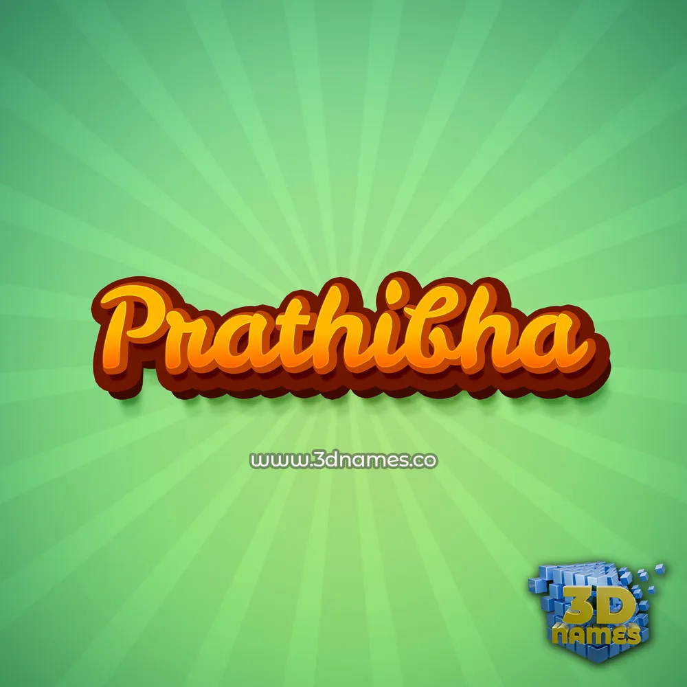 prathibha in Green Rays style - 3D name wallpaper