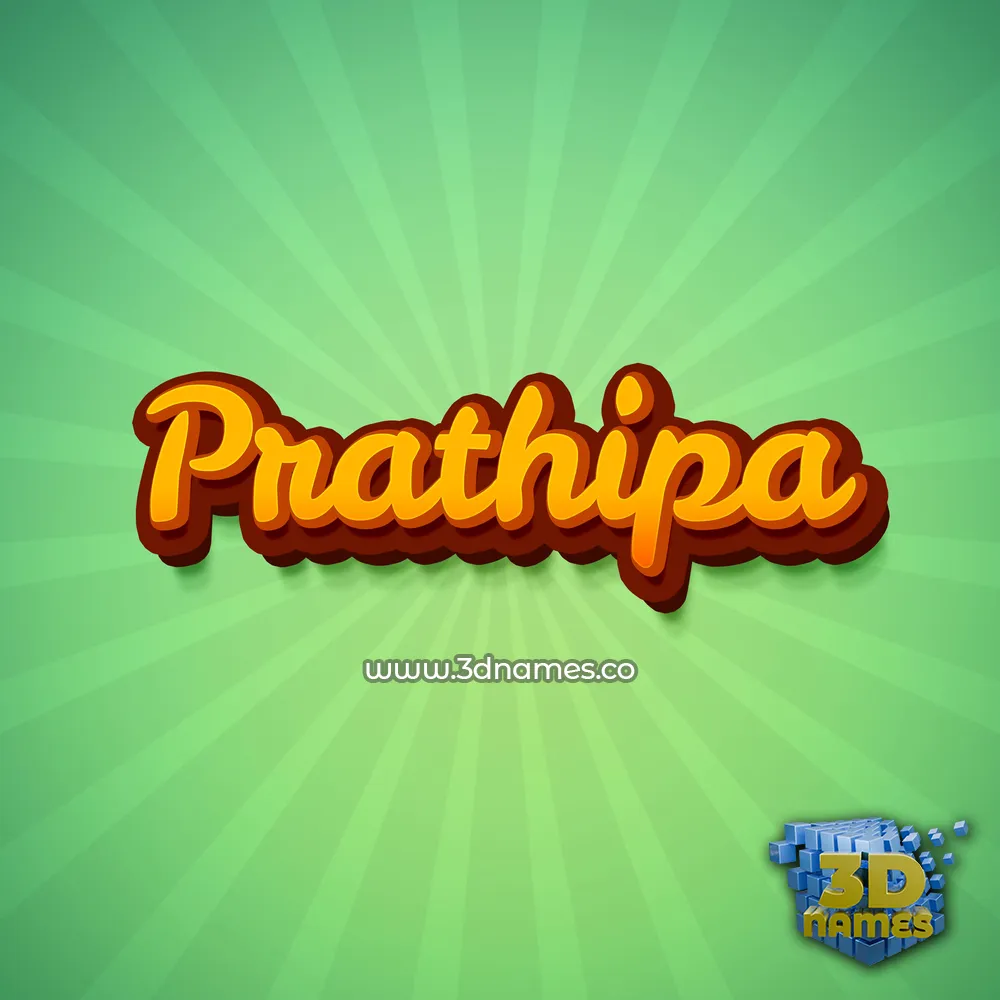 prathipa in Green Rays style - 3D name wallpaper