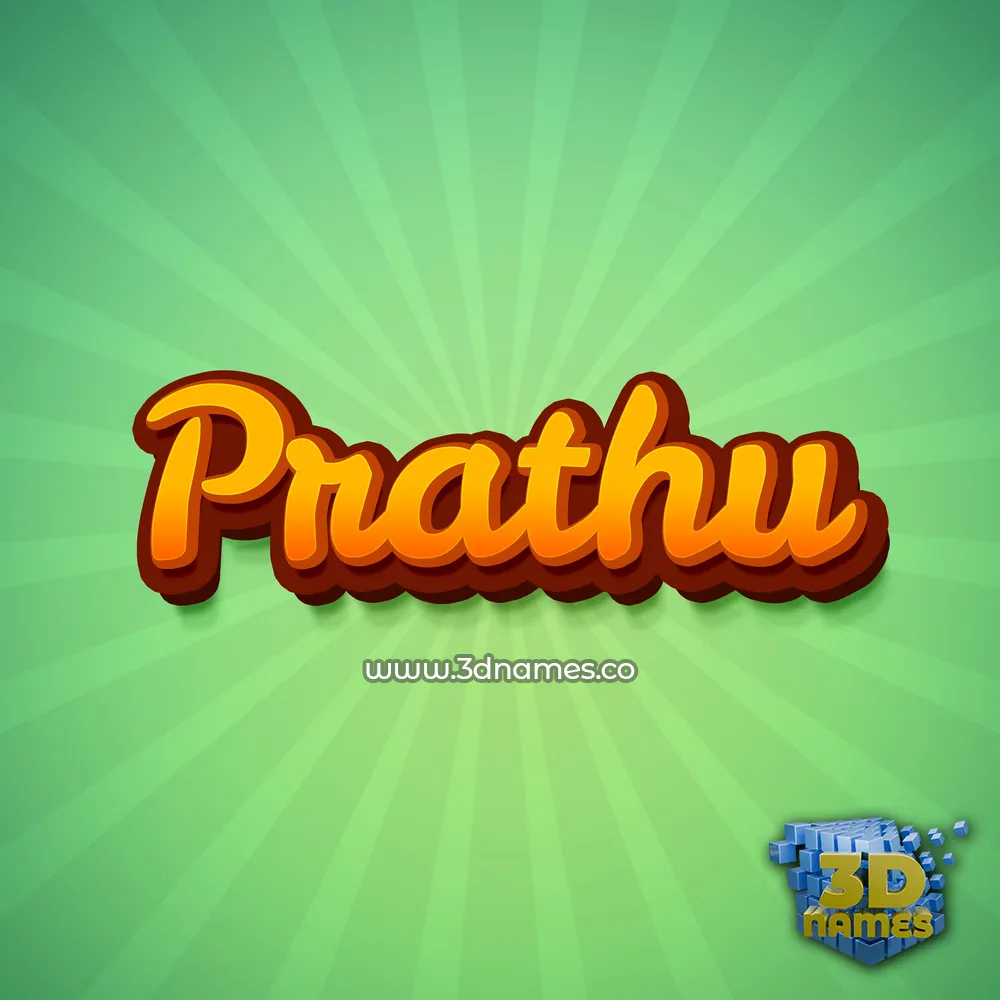 prathu in Green Rays style - 3D name wallpaper