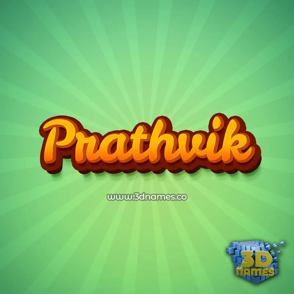 prathvik in Green Rays style - 3D name wallpaper