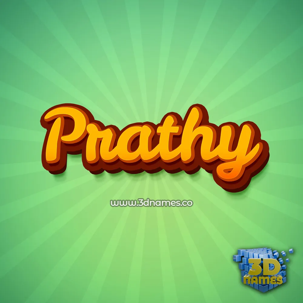 prathy in Green Rays style - 3D name wallpaper
