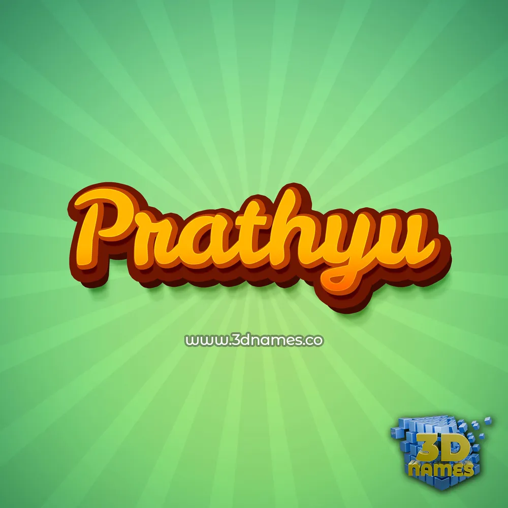 prathyu in Green Rays style - 3D name wallpaper
