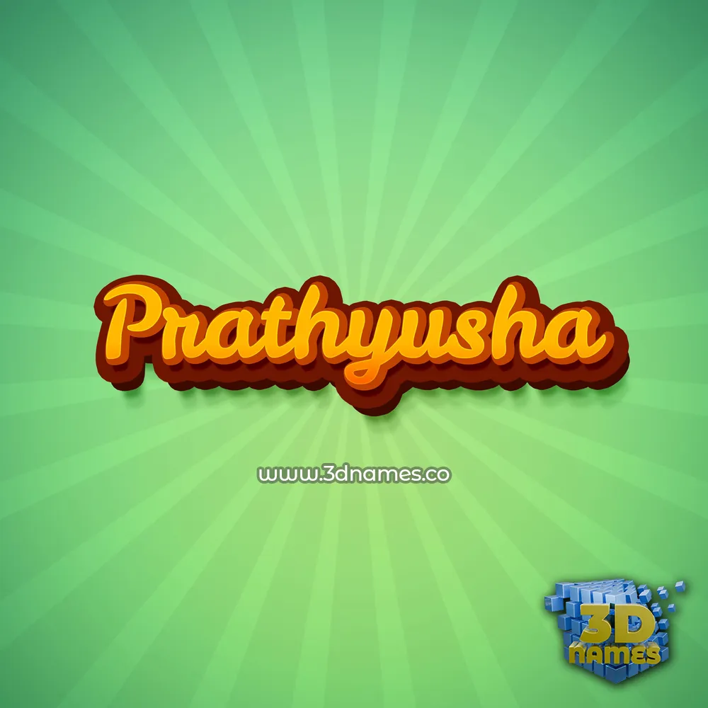 prathyusha in Green Rays style - 3D name wallpaper