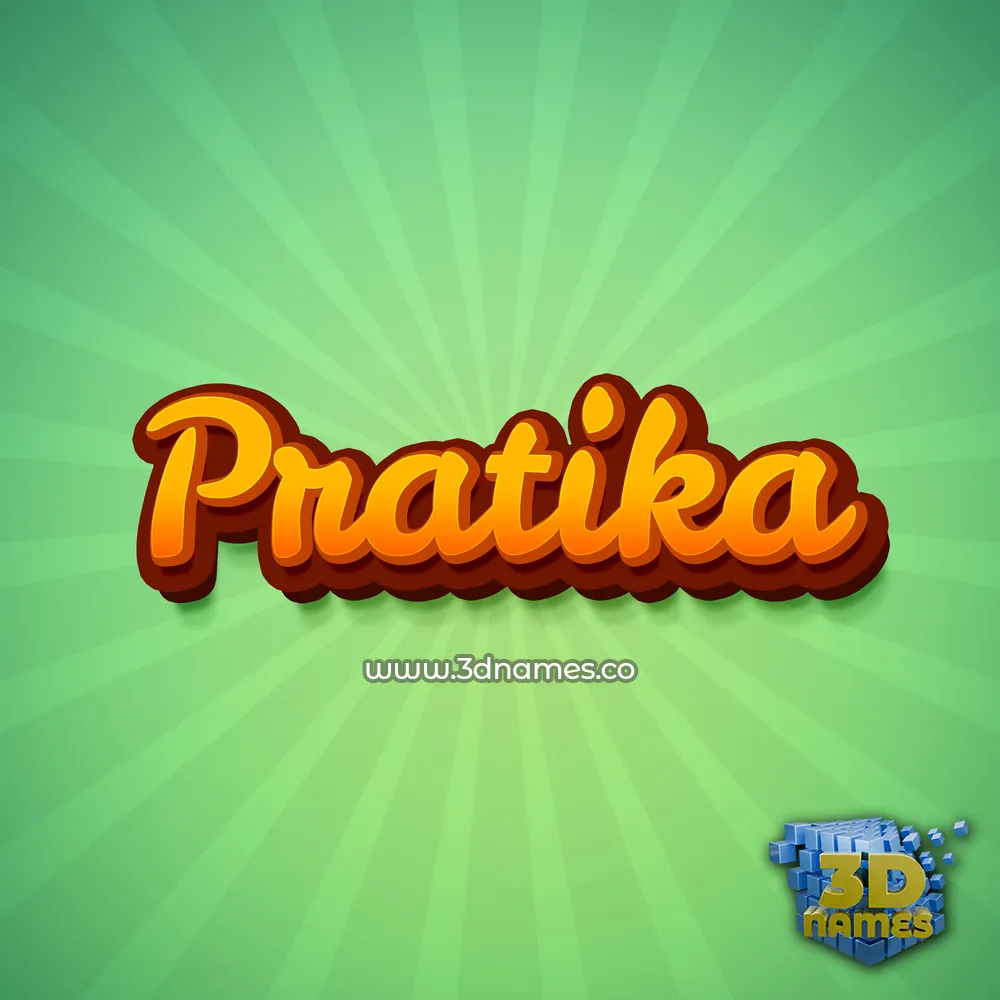 pratika in Green Rays style - 3D name wallpaper
