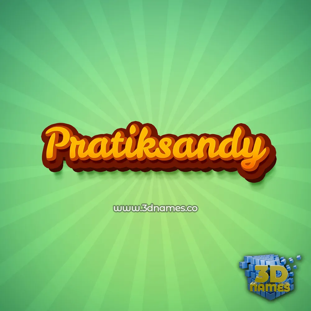 pratiksandy in Green Rays style - 3D name wallpaper