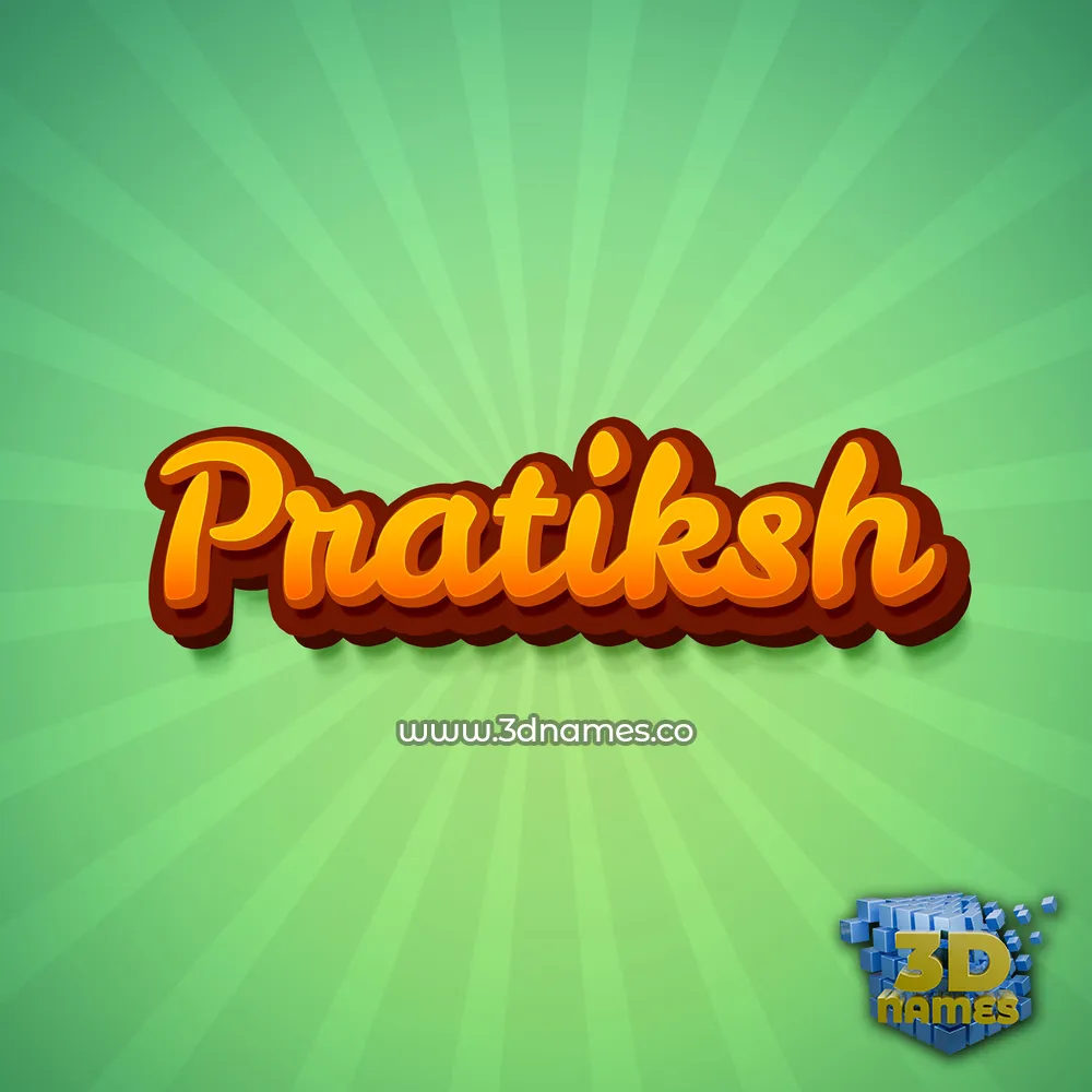 pratiksh in Green Rays style - 3D name wallpaper
