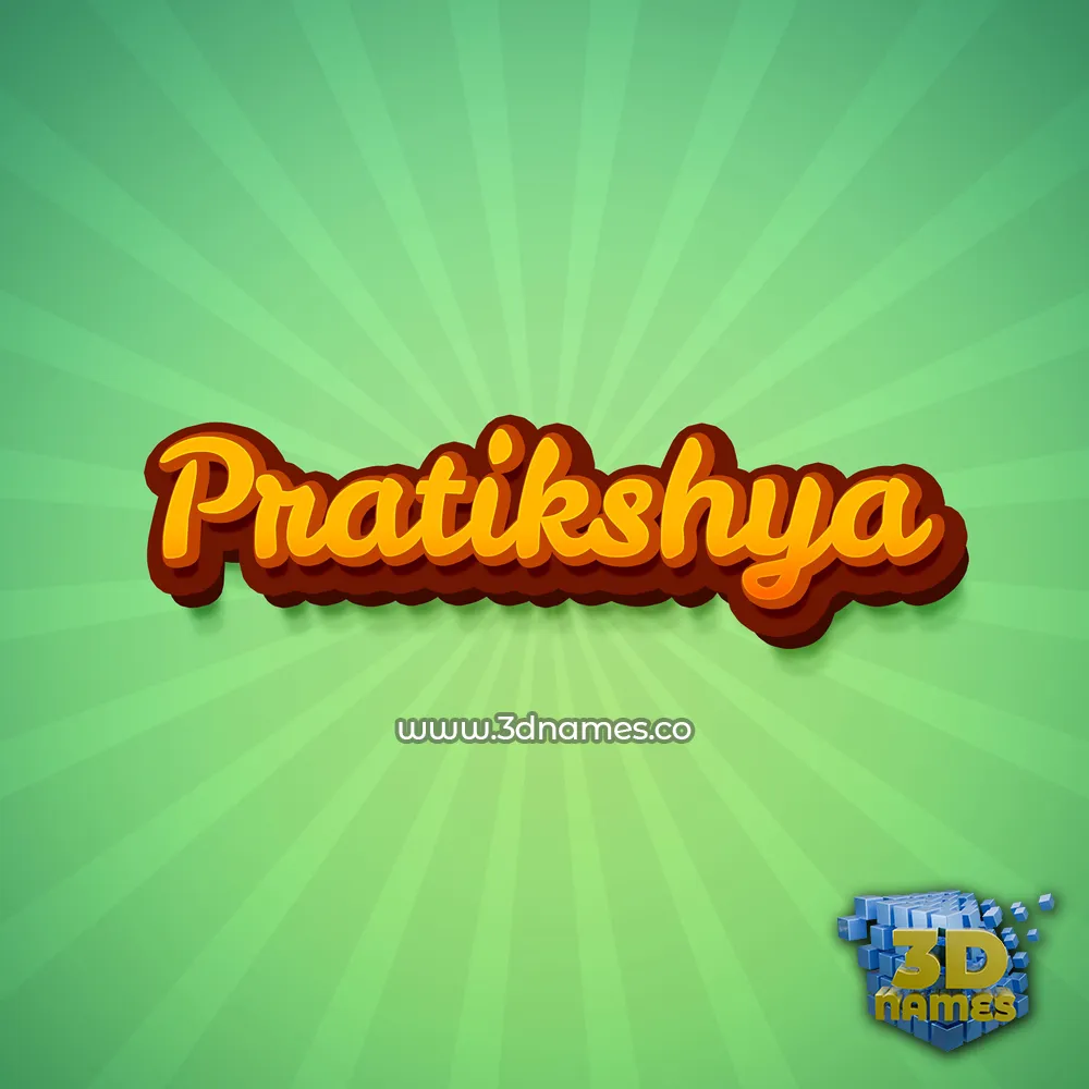 pratikshya in Green Rays style - 3D name wallpaper