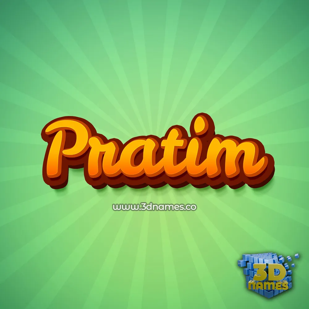 pratim in Green Rays style - 3D name wallpaper
