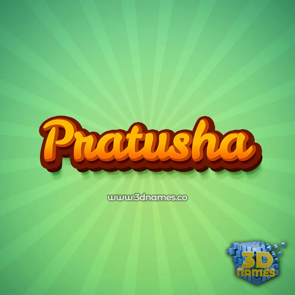 pratusha in Green Rays style - 3D name wallpaper