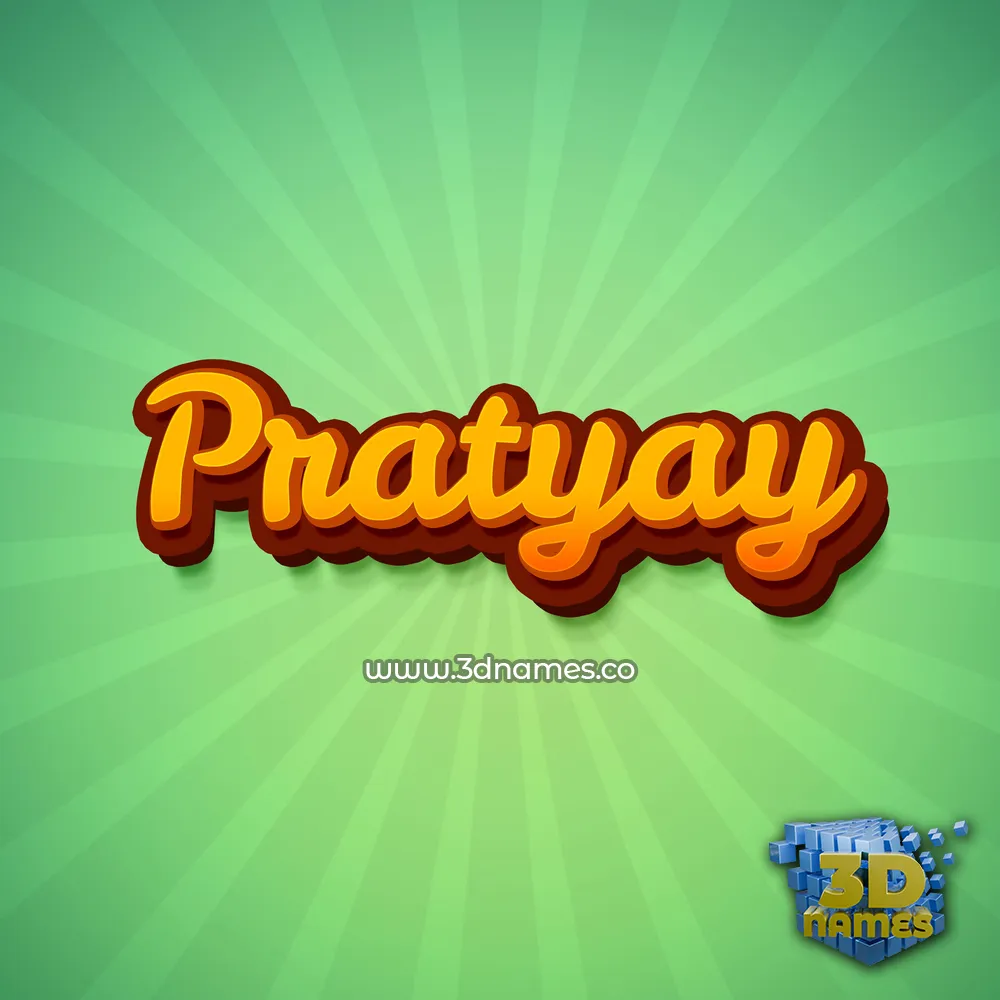 pratyay in Green Rays style - 3D name wallpaper