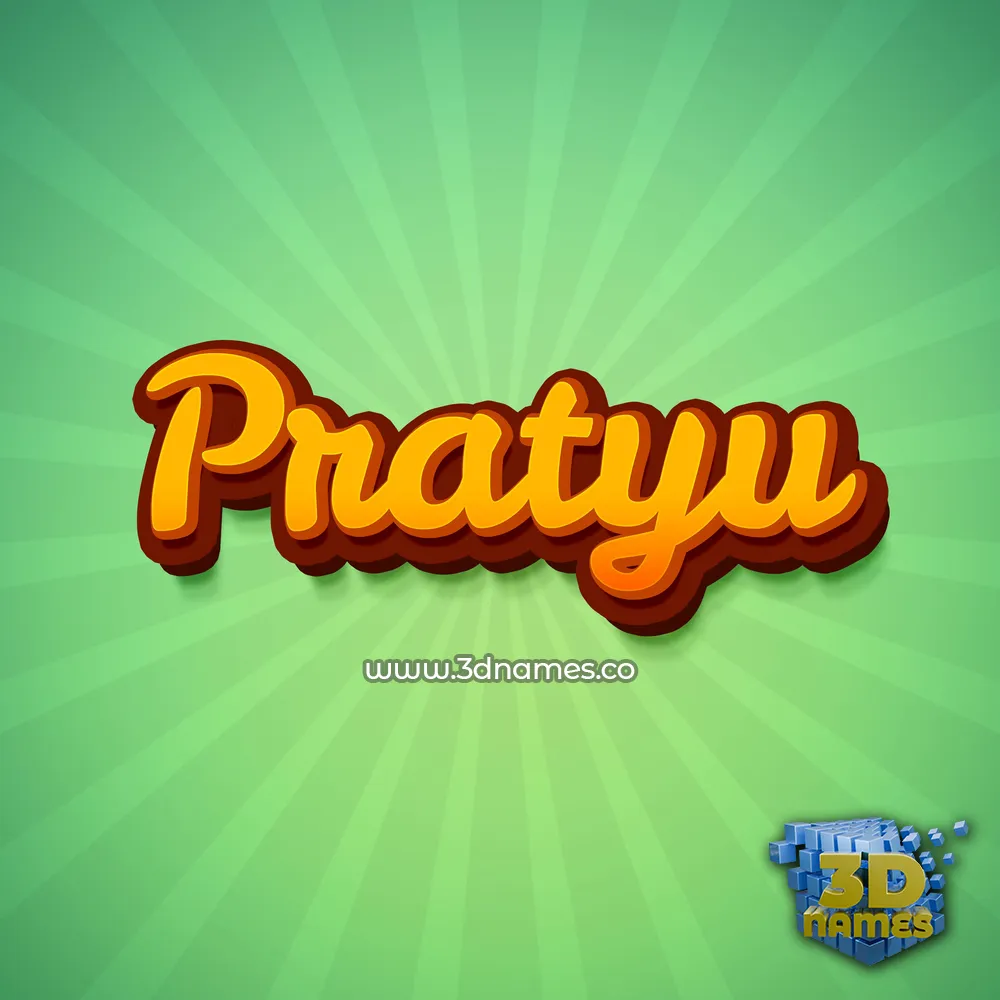 pratyu in Green Rays style - 3D name wallpaper