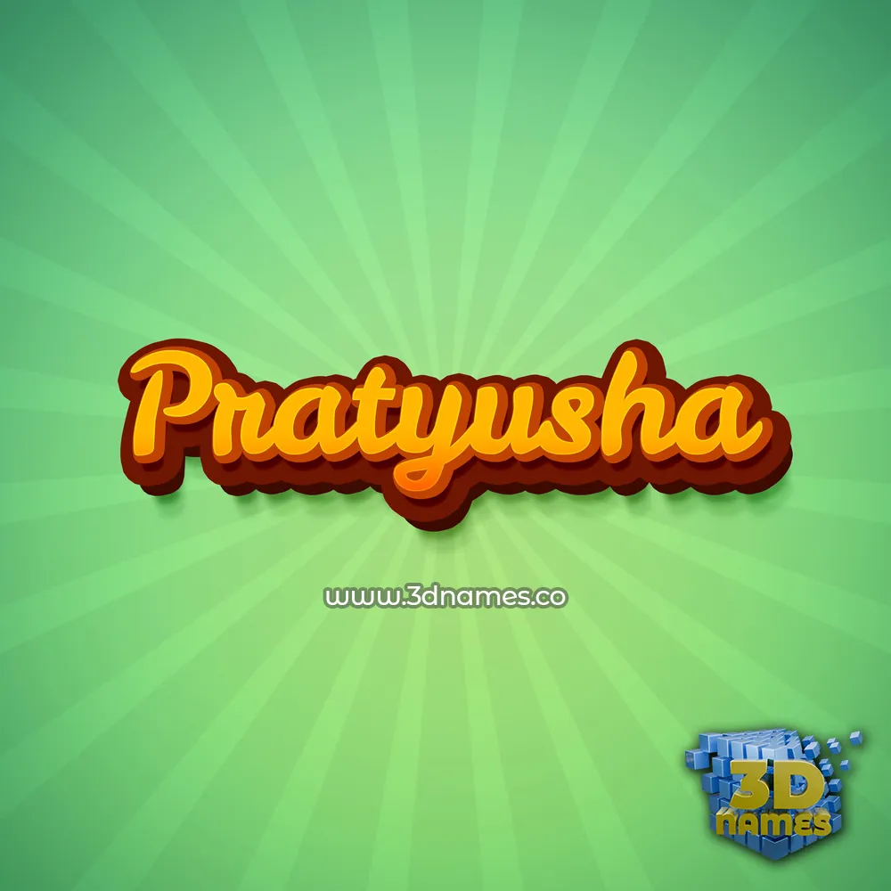 pratyusha in Green Rays style - 3D name wallpaper