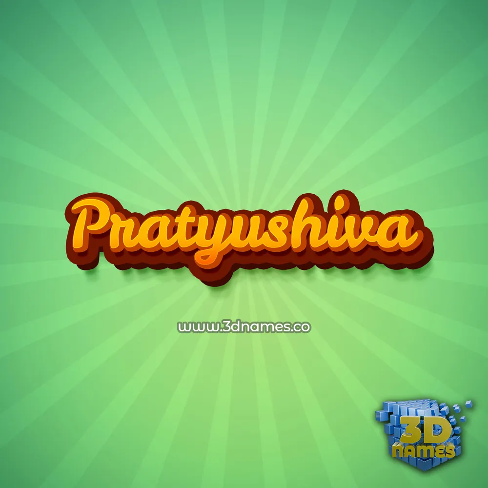 pratyushiva in Green Rays style - 3D name wallpaper