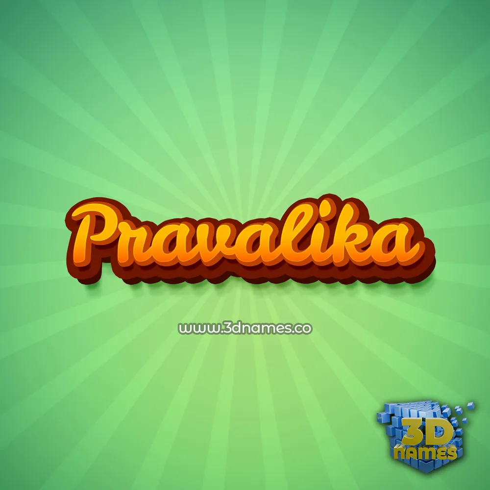 pravalika in Green Rays style - 3D name wallpaper