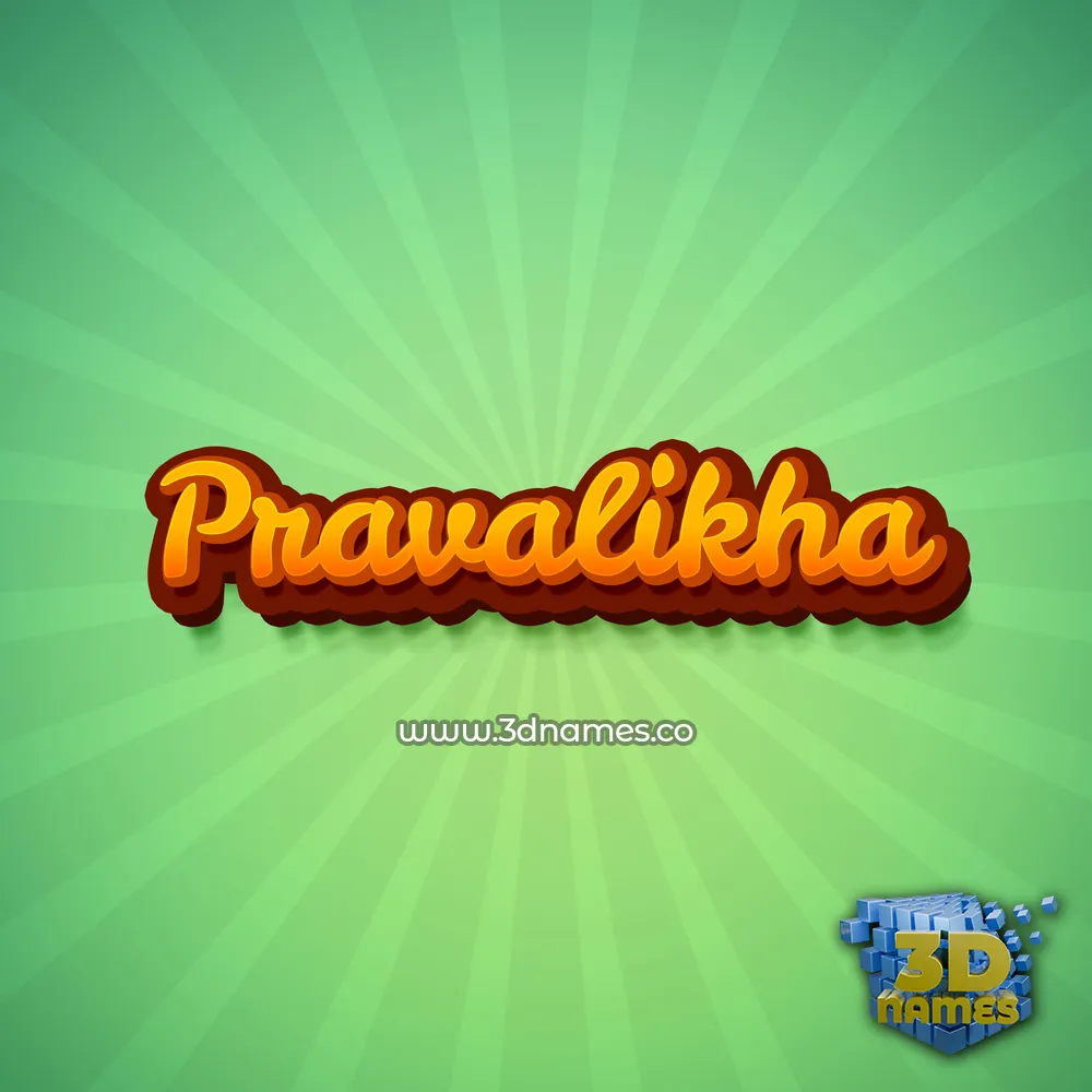 pravalikha in Green Rays style - 3D name wallpaper