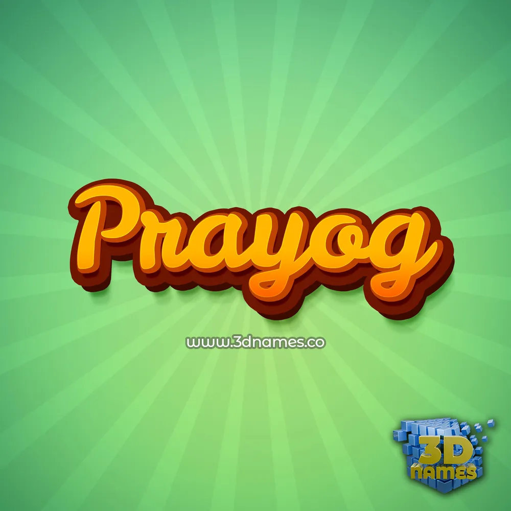 prayog in Green Rays style - 3D name wallpaper