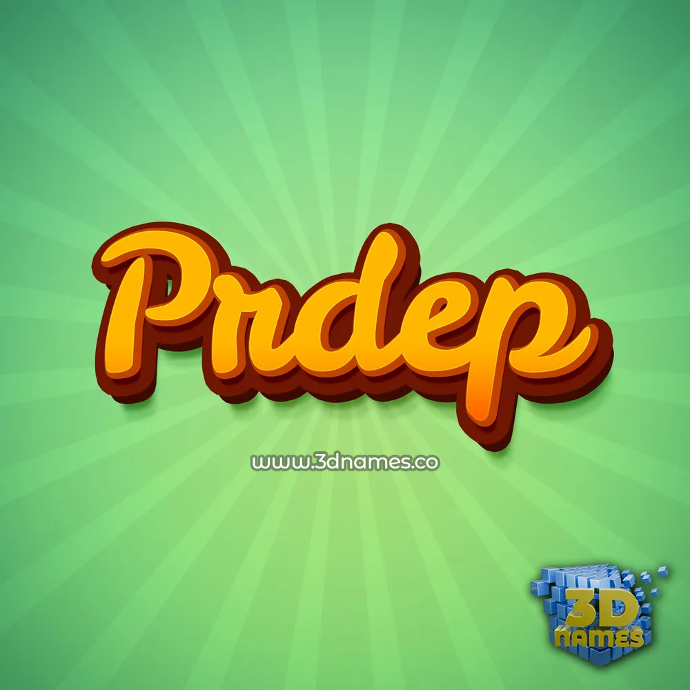 prdep in Green Rays style - 3D name wallpaper