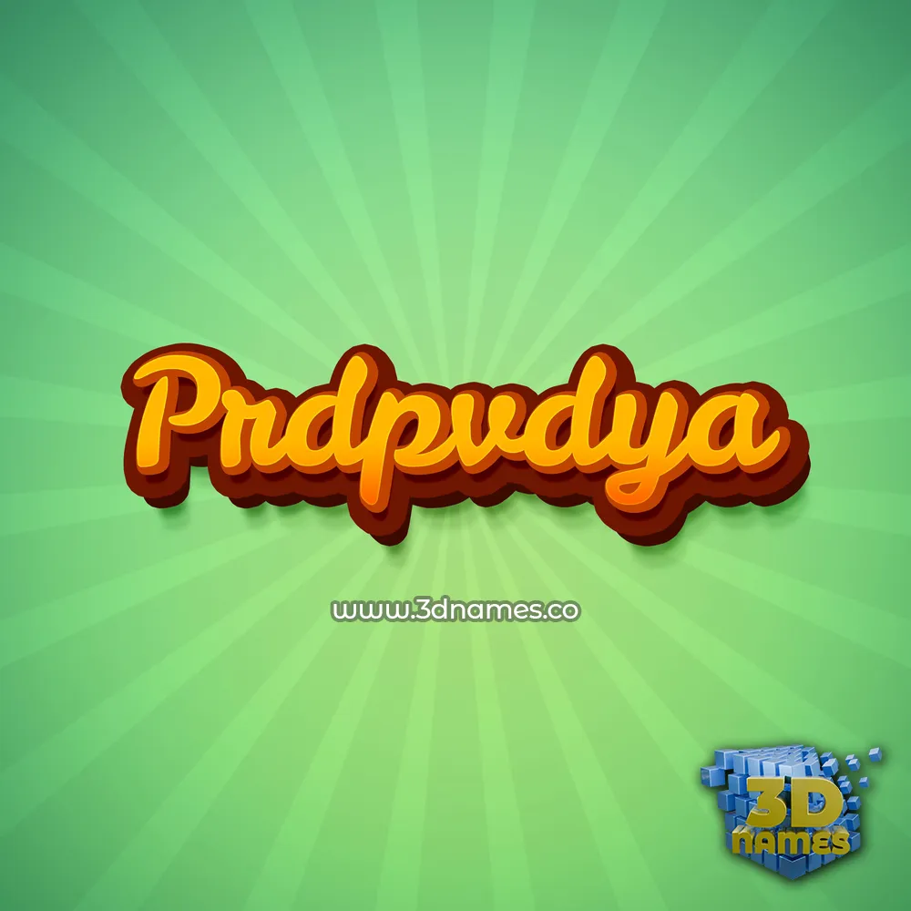 prdpvdya in Green Rays style - 3D name wallpaper