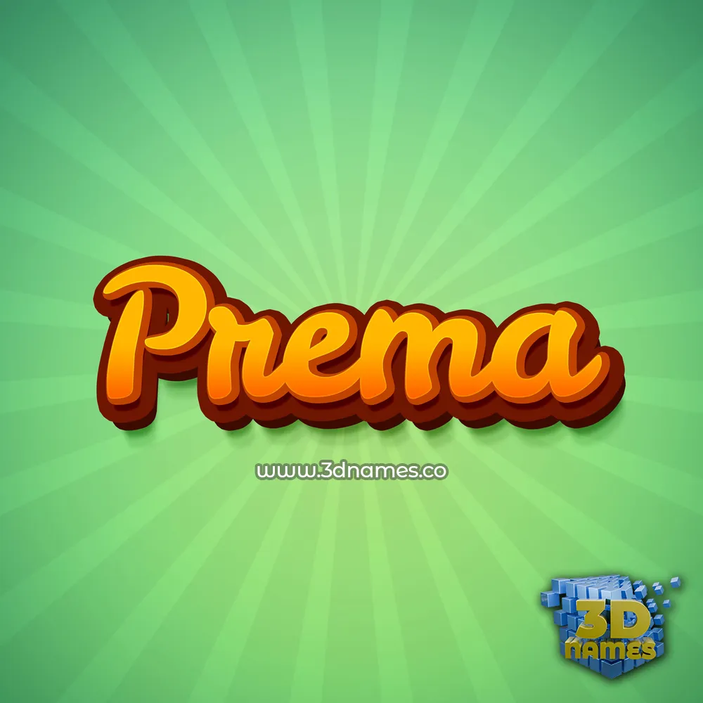 prema in Green Rays style - 3D name wallpaper