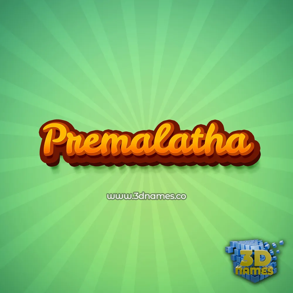 premalatha in Green Rays style - 3D name wallpaper