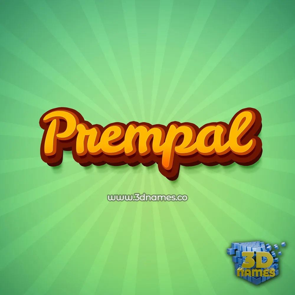 prempal in Green Rays style - 3D name wallpaper