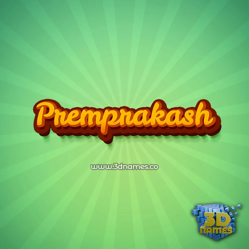 premprakash in Green Rays style - 3D name wallpaper
