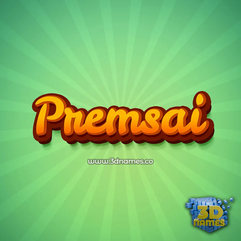 premsai in Green Rays style - 3D name wallpaper