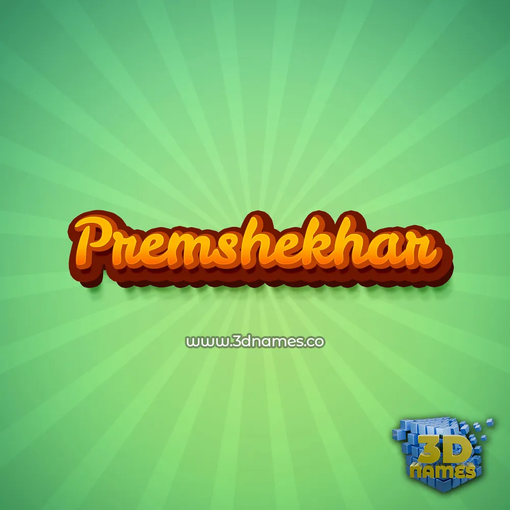 premshekhar in Green Rays style - 3D name wallpaper