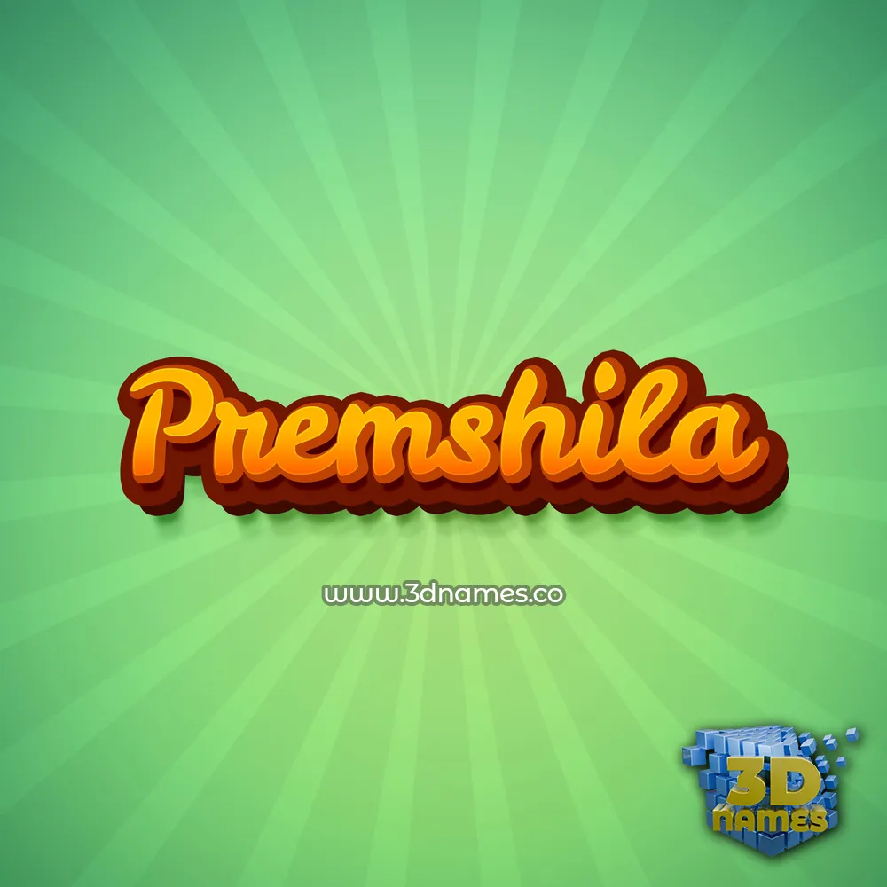 premshila in Green Rays style - 3D name wallpaper