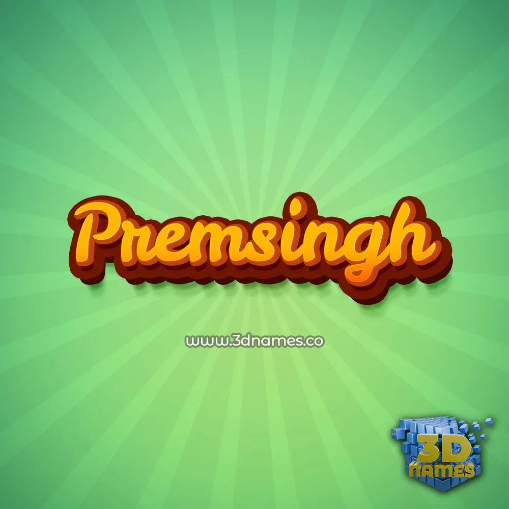 premsingh in Green Rays style - 3D name wallpaper
