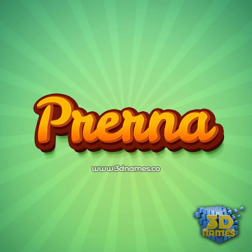 prerna in Green Rays style - 3D name wallpaper