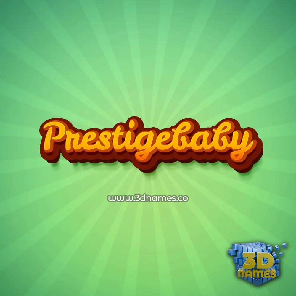 prestigebaby in Green Rays style - 3D name wallpaper