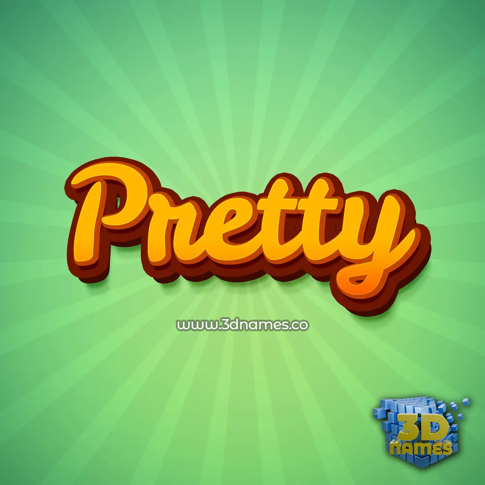 pretty in Green Rays style - 3D name wallpaper