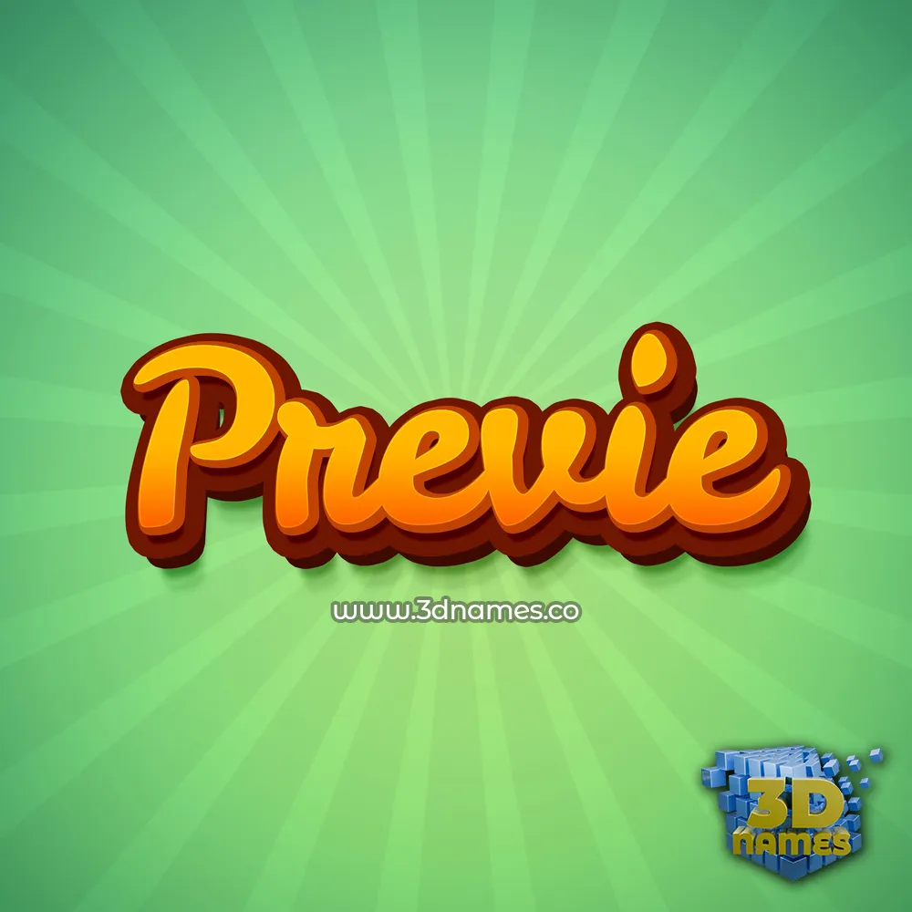 previe in Green Rays style - 3D name wallpaper