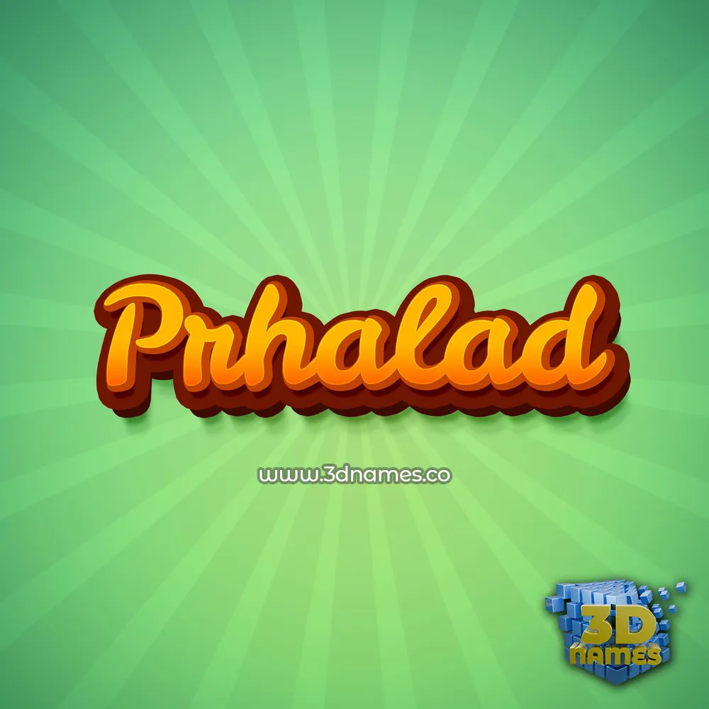 prhalad in Green Rays style - 3D name wallpaper