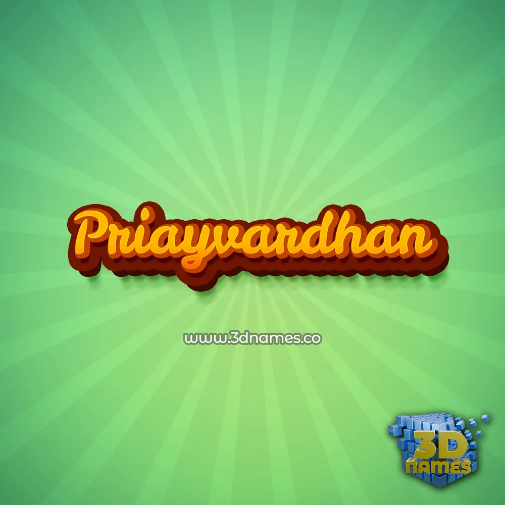 priayvardhan in Green Rays style - 3D name wallpaper