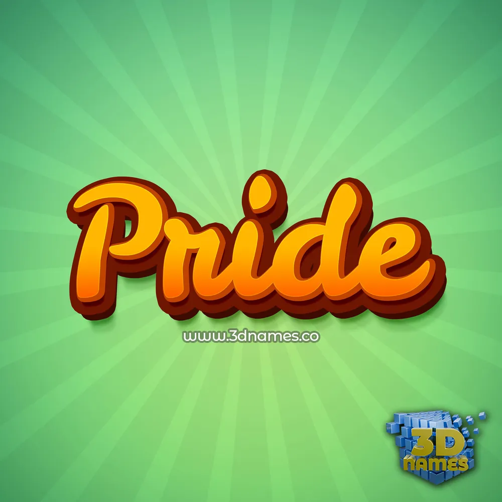 pride in Green Rays style - 3D name wallpaper