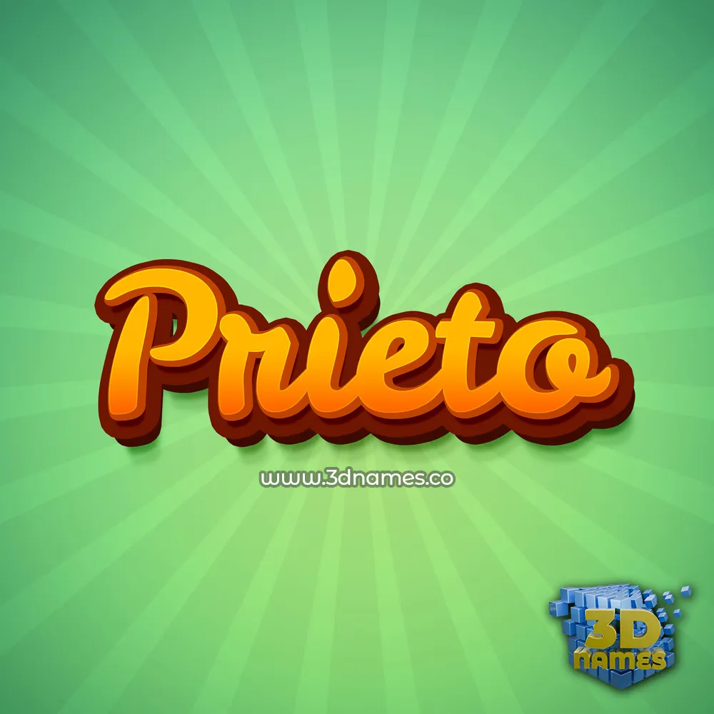 prieto in Green Rays style - 3D name wallpaper