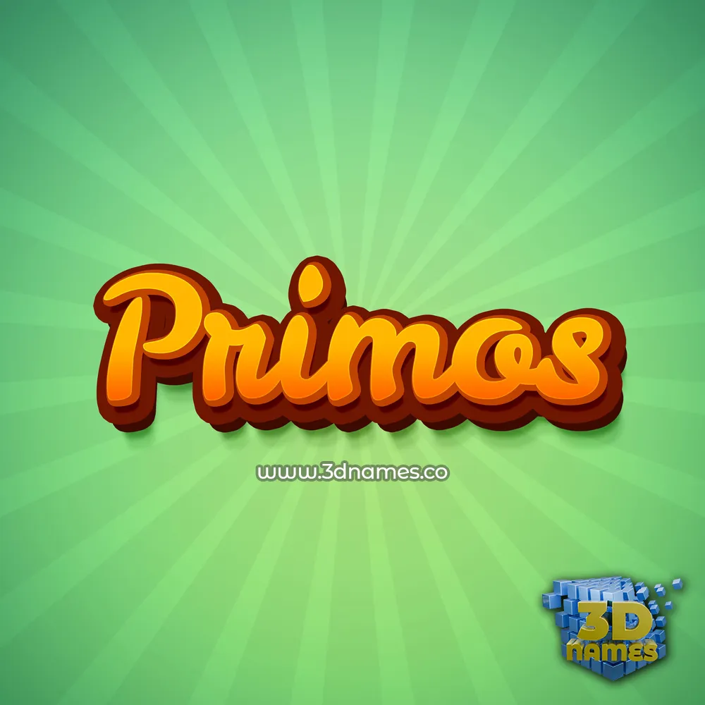 primos in Green Rays style - 3D name wallpaper