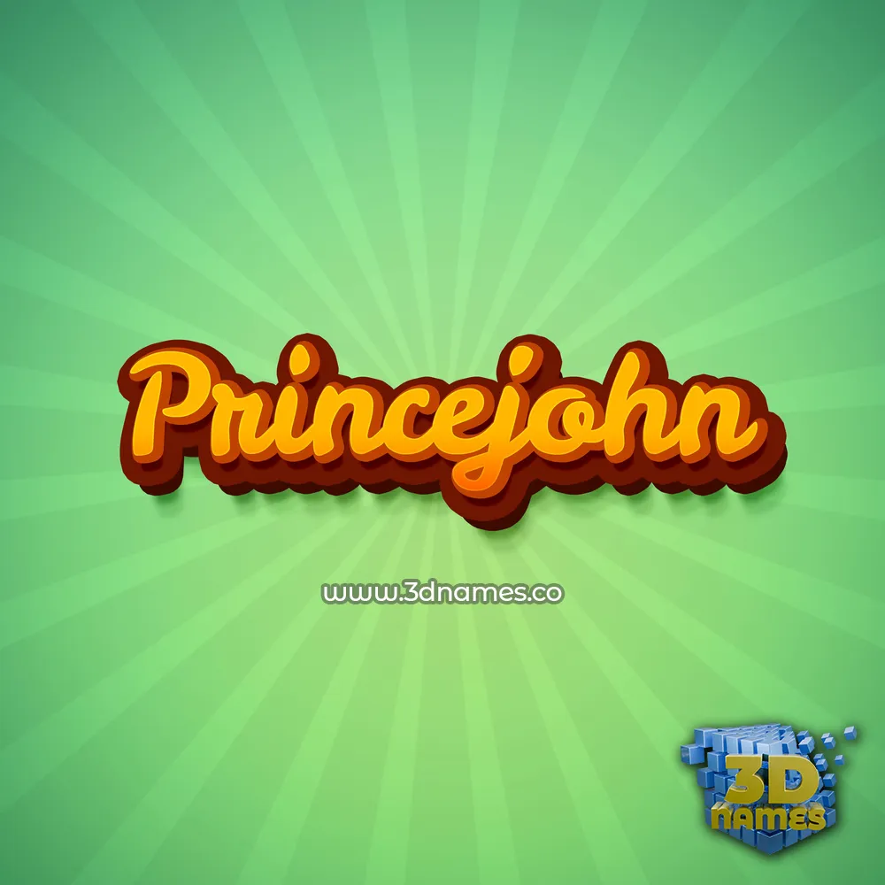 princejohn in Green Rays style - 3D name wallpaper