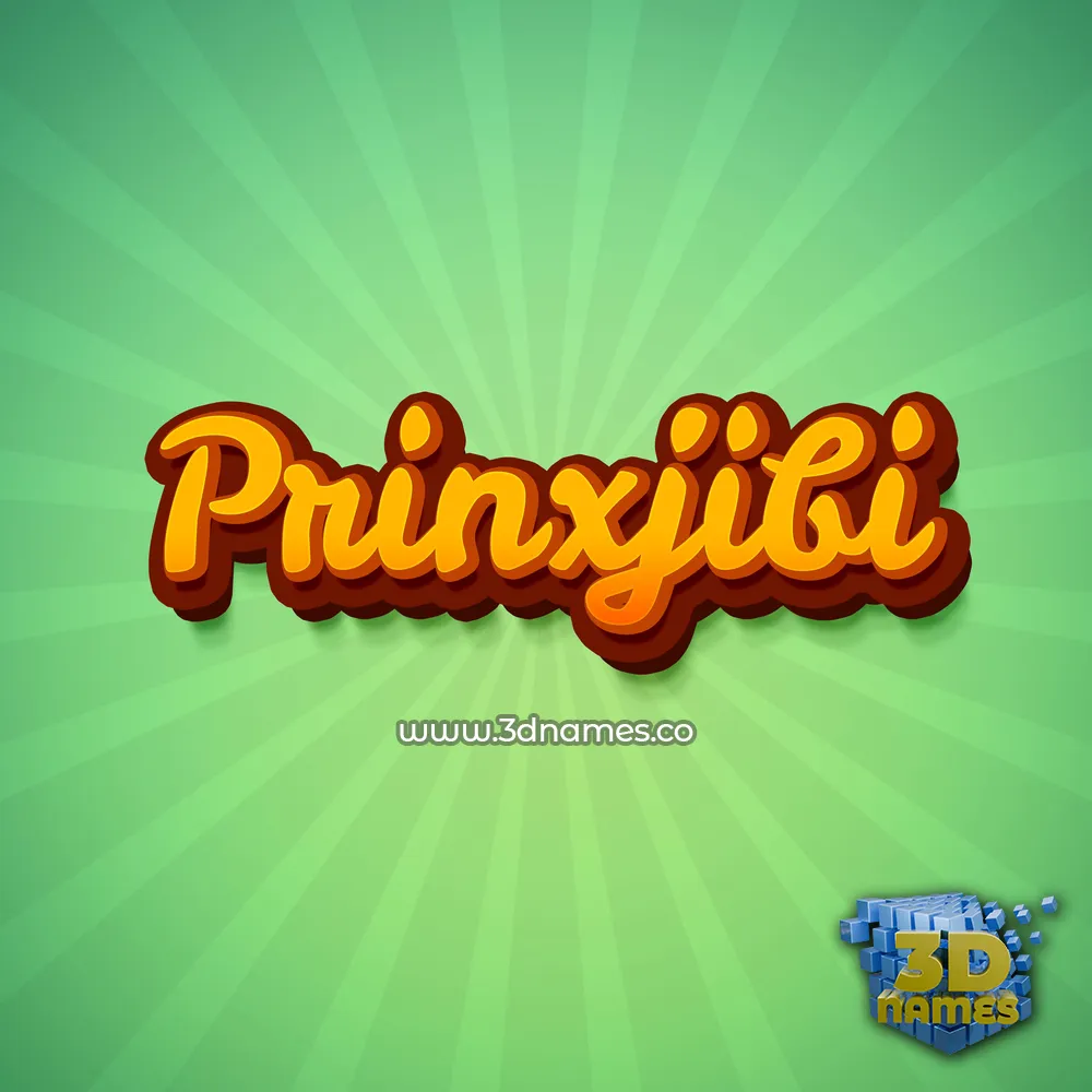 prinxjibi in Green Rays style - 3D name wallpaper