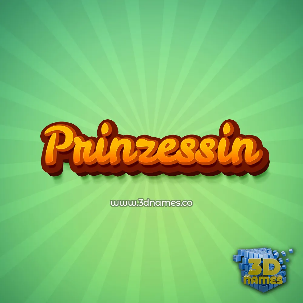 prinzessin in Green Rays style - 3D name wallpaper