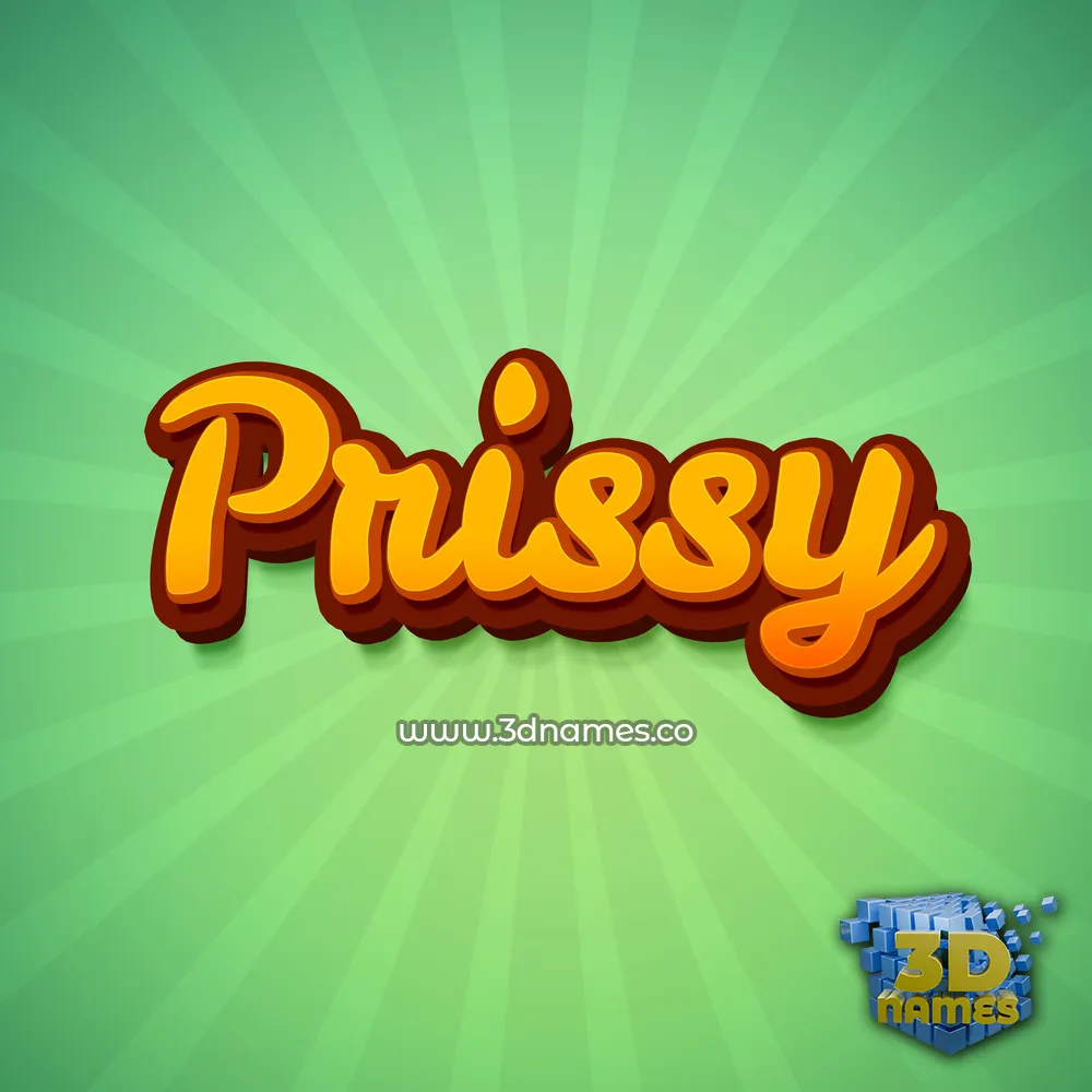 prissy in Green Rays style - 3D name wallpaper