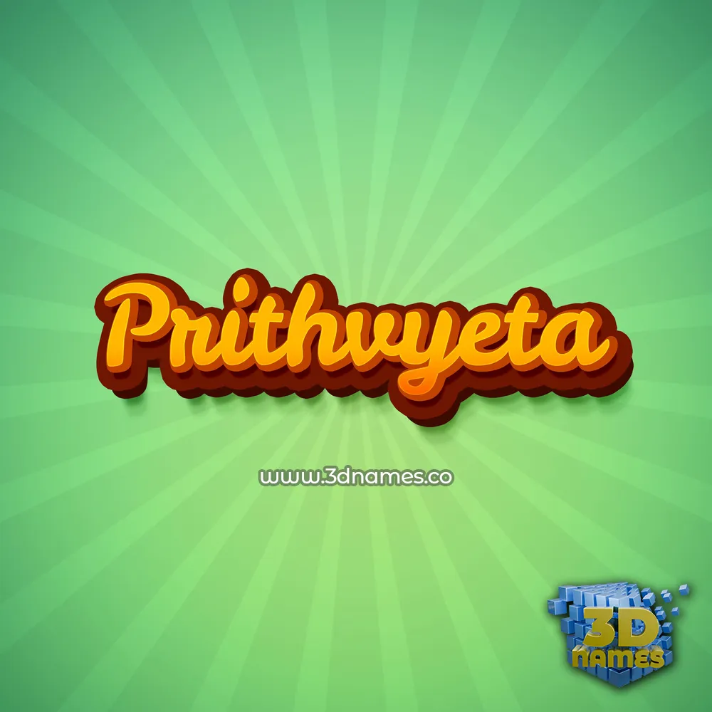 prithvyeta in Green Rays style - 3D name wallpaper