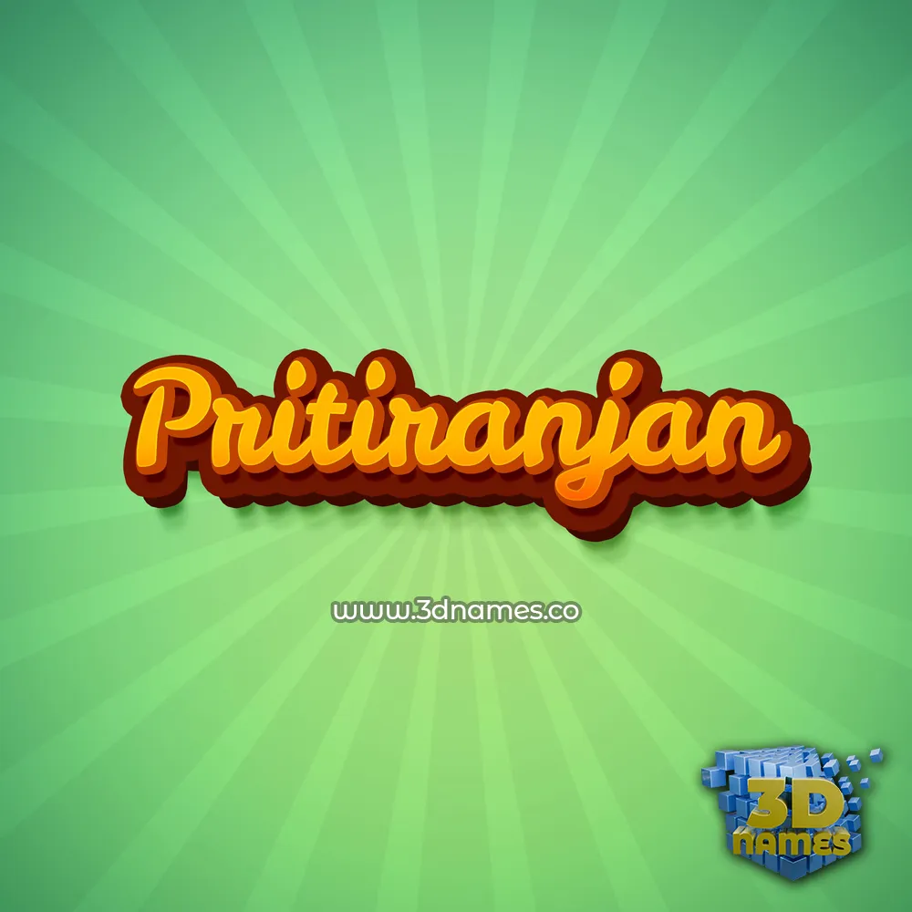 pritiranjan in Green Rays style - 3D name wallpaper
