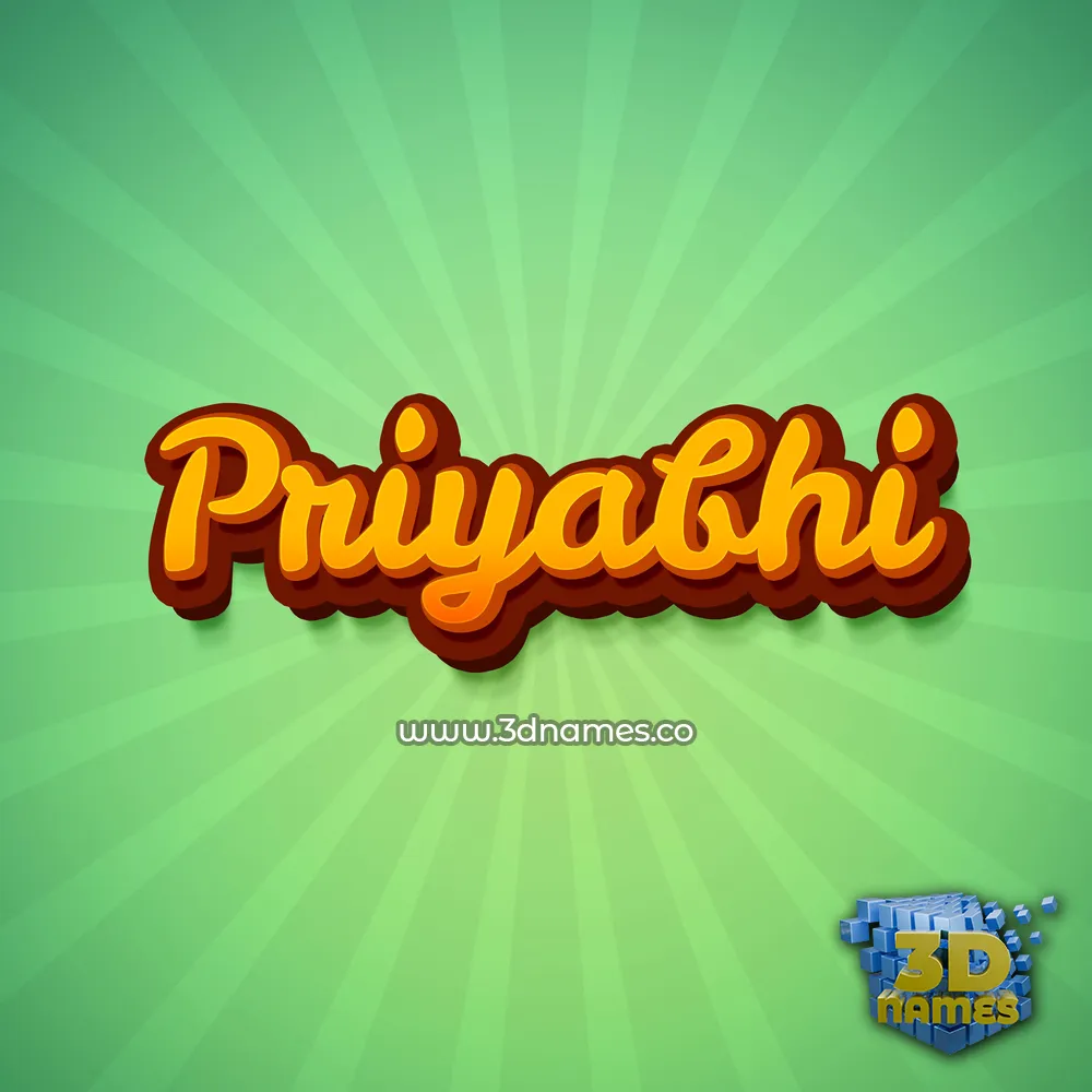 priyabhi in Green Rays style - 3D name wallpaper